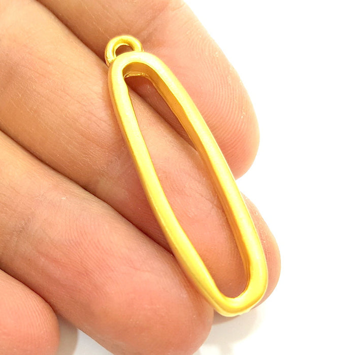 2 Gold Pendant Gold Plated Pendant (44x12mm) G6870