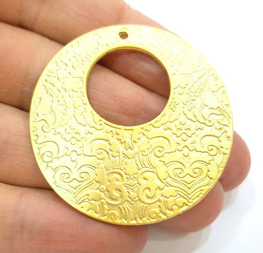 Gold Pendant Gold Plated Tribal Pendants Medallion Pendant (42mm)  G6794