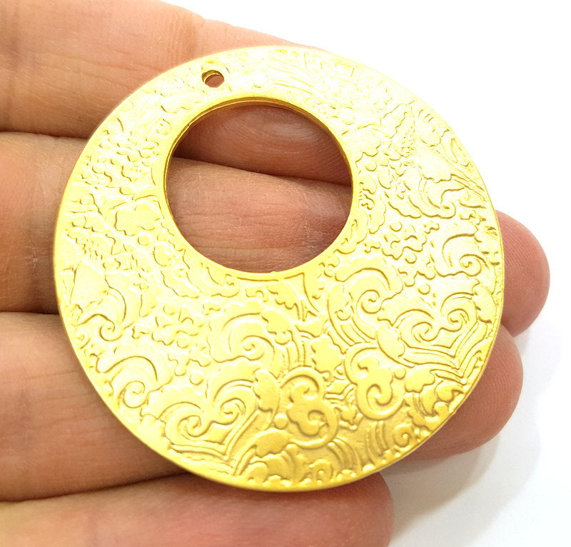 Gold Pendant Gold Plated Tribal Pendants Medallion Pendant (42mm)  G6794