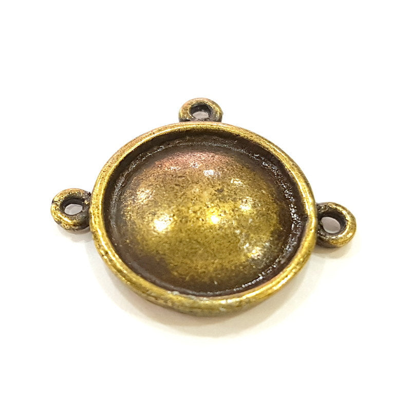 5 Antique Bronze Pendant Necklace Connector (19mm) G6883