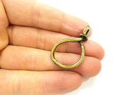 4 Antique Bronze Pendant Antique Bronze Knot Pendant  (39x24mm) G6887