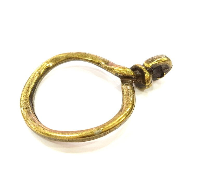 2 Antique Bronze Pendant Antique Bronze Knot Pendant  (43x30mm) G6890