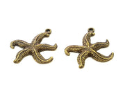 4 Antique Bronze Charm Antique Bronze Starfish Charm (28mm) G6894