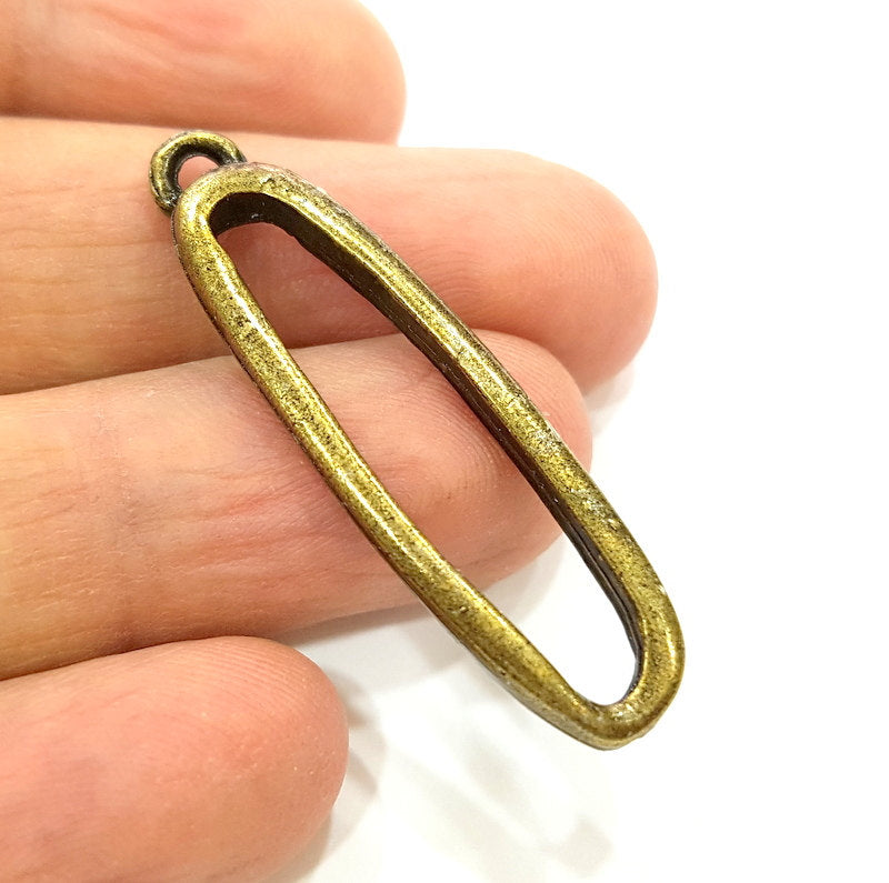 4 Antique Bronze Pendant Antique (44x12mm) G6897