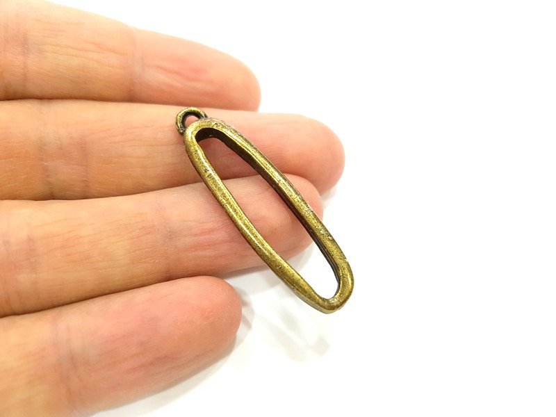 4 Antique Bronze Pendant Antique (44x12mm) G6897