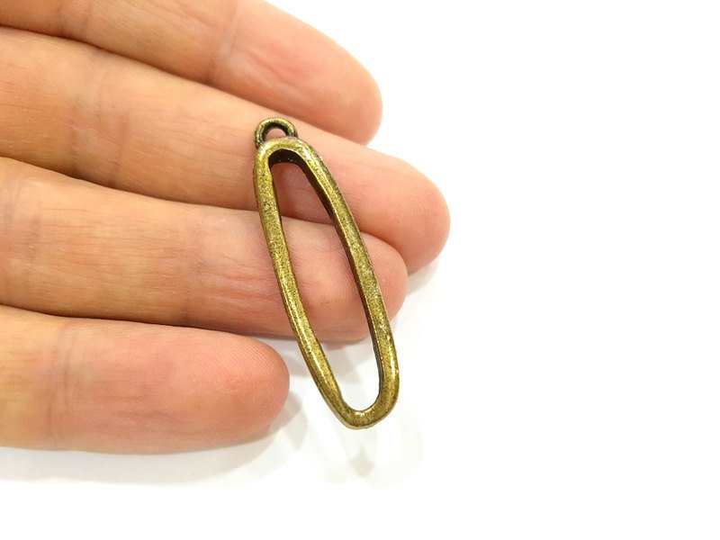 4 Antique Bronze Pendant Antique (44x12mm) G6897