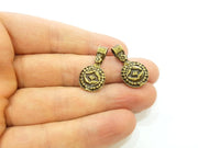4 Antique Bronze Charm Antique Bronze Tribal Charm (27x14mm) G6898