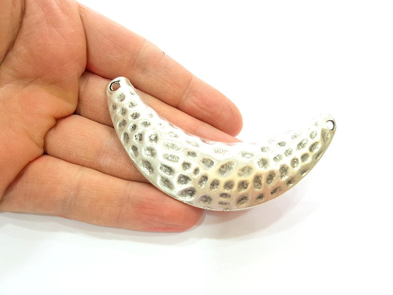 Silver Pendant Antique Silver Collar Pendants Antique Silver Plated Pendants (89x25mm)  G6911