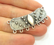 2 Triblal Pendant Connector Antique Silver Pendant (54x16mm) G6912