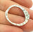 8 Silver Pendant Antique Silver Circle Pendants  (29x25mm)  G14923