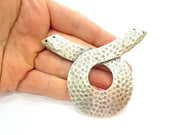 Silver Pendant Antique Silver Collar Pendants Antique Silver Plated Pendants (89x57mm)  G6918