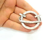 Silver Pendant Connector Antique Silver Plated Pendant (53x45mm) G9005