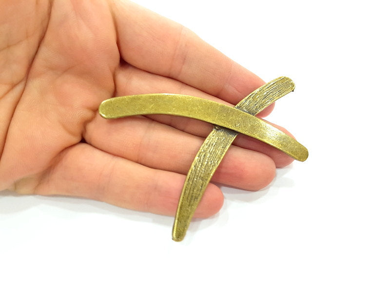 Antique Bronze Bohemian Pendant Tribal Pendant Medallion Pendant   (82x58mm) G6360