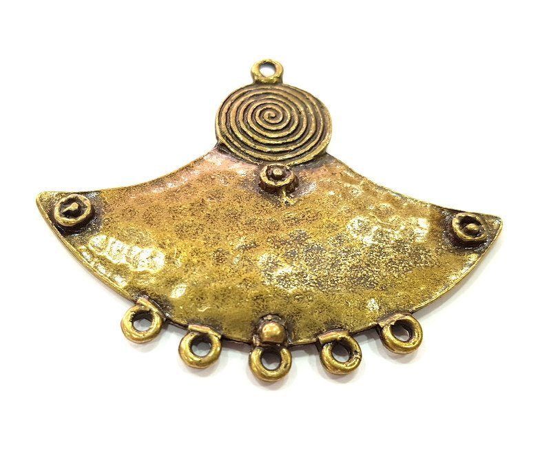 Tribal Pendant Antique Bronze  Medallion Pendant   (60x52mm) G7663