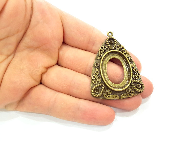 Pendant Blank Bezel Settings Base Blank Antique Bronze   Necklace Blank Mountings (30x22mm blank)  G6365