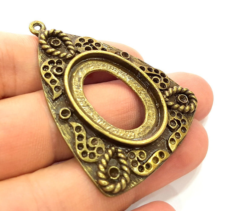 Pendant Blank Bezel Settings Base Blank Antique Bronze   Necklace Blank Mountings (30x22mm blank)  G6365