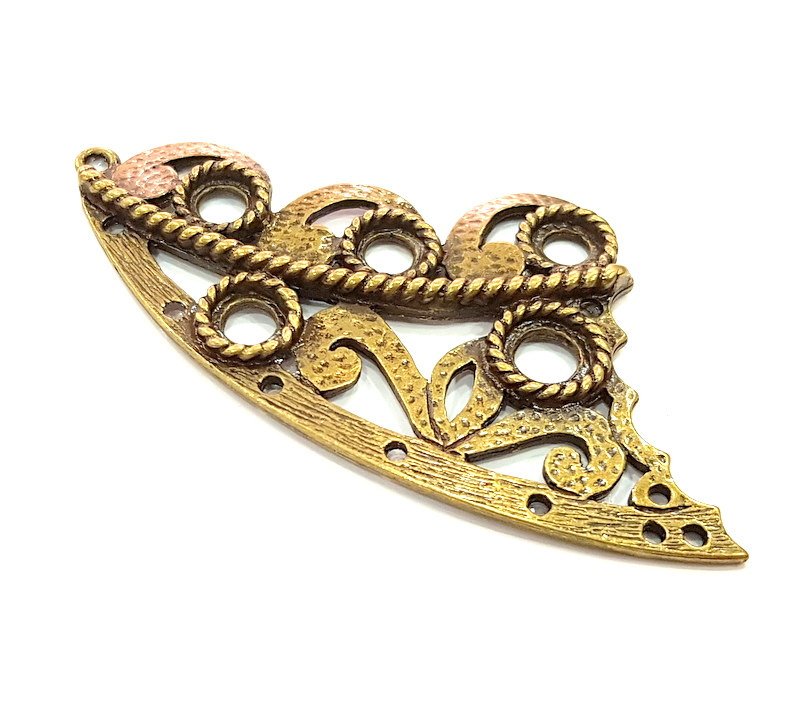 Antique Bronze Connector Pendant   (80x40mm) G6372