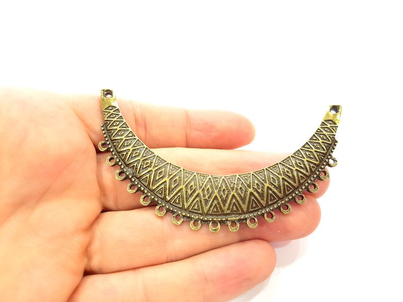 Collar Pendant Ethnic Pendant Tribal Pendant Antique Bronze Pendant  (88x18mm) G6374