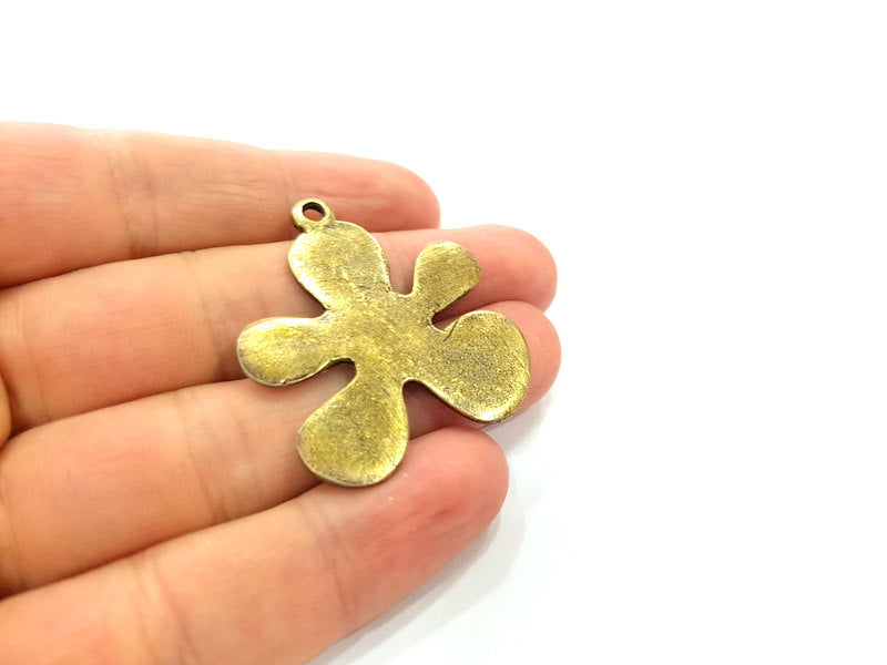 2 Antique Bronze Pendant   (40mm) G6386