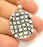 2 Silver Pendant Antique Silver Plated Pendants (32x22mm)  G6948