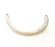 Silver Bracelet Component Antique Silver Plated Pendant (68x7mm)  G6962
