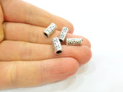 10 Silver Tube Beads Antique Silver Plated Beads 12x6mm  G6972