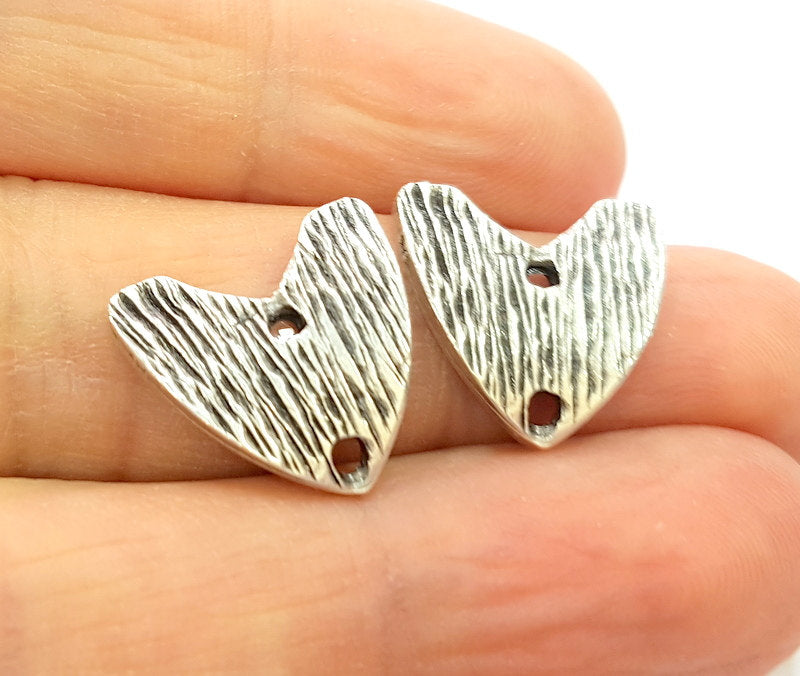 6 Silver Pendant Connector Antique Silver Plated Pendant (17x17mm) G8636