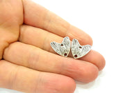 6 Silver Pendant Connector Antique Silver Plated Pendant (17x17mm) G8636