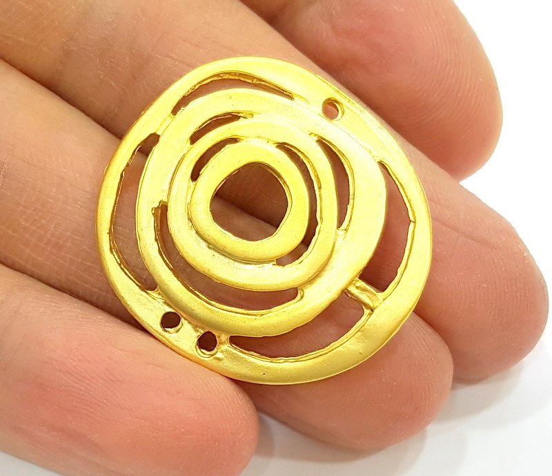 Gold Pendant Gold Plated Connector Pendant (32x30mm)  G7019