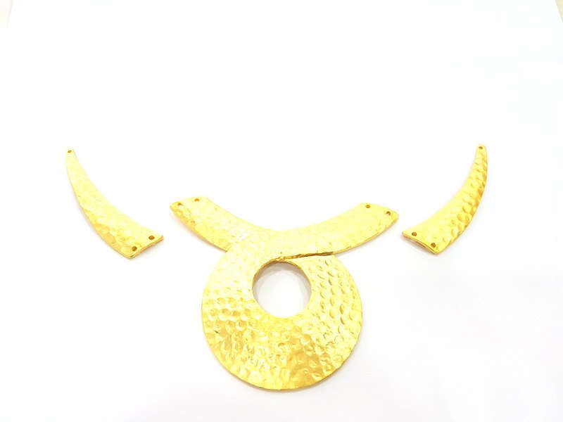 Gold Necklace Set Gold Plated Connector Pendant G7024