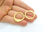 4 Gold Circle Connector Gold Plated Round Pendant (24mm)  G7040