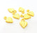 10 Gold Charms Leaf Charms Gold Plated Charms (13x9mm) G7045