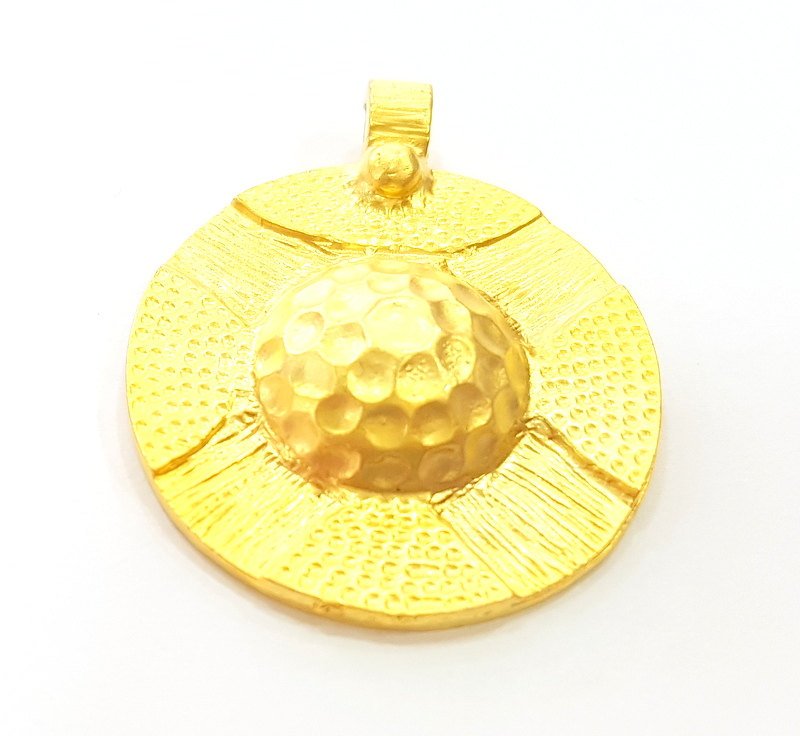 2 Gold Charms Gold Plated Charms (29mm)  G7046
