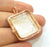 Rose Gold Pendant Blank Base Setting Necklace Blank Mountings Rose Gold Plated Brass (25 mm Square Blank ) G7049