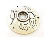 Silver Pendant Antique Silver Pendants Blank (41mm)  G7064