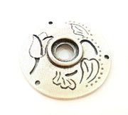 Silver Pendant Antique Silver Pendants Blank (41mm)  G7064