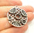 2 Silver Charms Antique Silver Plated Pendants (32mm)  G7065