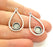 6 Silver Pendant Bezel Blank Earring Component Antique Silver Plated Blanks (7mm Blank) G7066