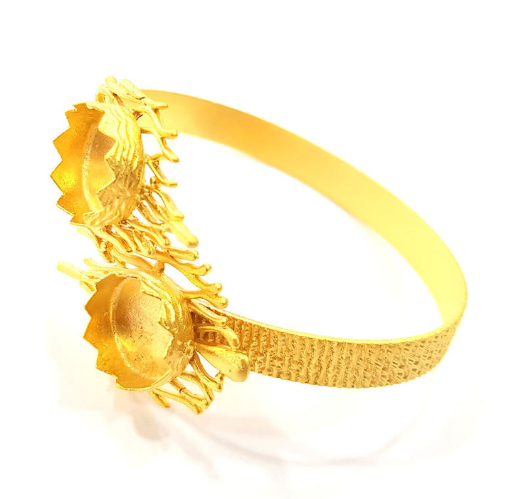 Bracelet Blank Bracelet Cuff Bangles Findings (15mm  Blank) ,Adjustable  Gold  Plated Brass G6399