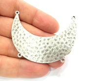 Silver Pendant Antique Silver Plated Hammered Pendant (62x24mm)  G14393