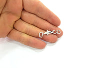 8 Antique Silver Fish Charms  8 Pcs (37x10mm) Antique Silver Plated Metal  G6419