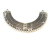 Silver Pendant Connector Antique Silver Plated Collar Pendant (82x17mm) G17053