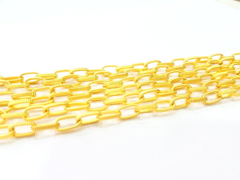 Gold Chain Gold Plated Chain 1 Meter - 3.3 Feet  (11x7 mm) G9535