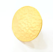 Gold Ring Blank Ring Settings Ring Bezel Base Cabochon Mountings Adjustable  (30mm blank ) Gold Plated Brass G7093