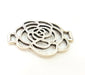 2 Silver Pendant Connector Antique Silver Plated Pendants (44x33mm)  G7118