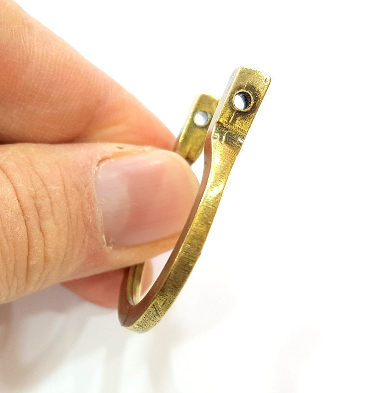 2 Pcs Antique Bronze Connector (40x36mm) G15746