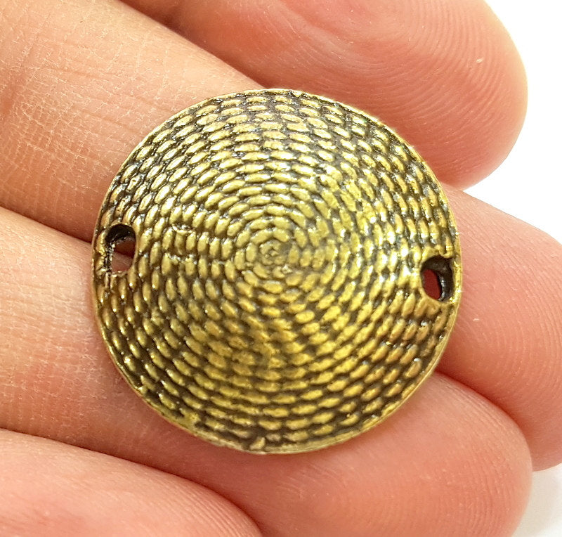 4 Antique Bronze Pendant Antique Bronze Connector (25mm) G7134