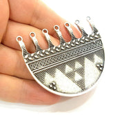 Silver Pendant Connector Antique Silver Plated Pendant (61x53mm) G7135