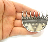 Silver Pendant Connector Antique Silver Plated Pendant (61x53mm) G7135