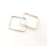 5 Square Findings Connector Geometric Charms Antique Silver Plated Findings (27mm) G7136